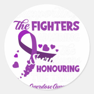 Fighters Honouring Taken Drug Overdose Awareness Classic Round Sticker