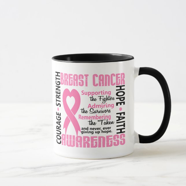 Fighters Survivors Taken 5 Breast Cancer Mug (Right)