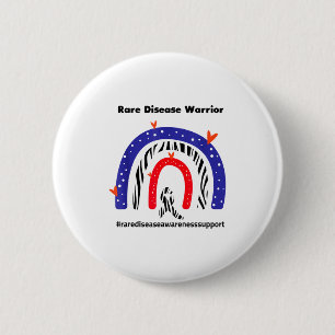 Fighters Wear Blue & Red Ribbon Heart Disease 6 Cm Round Badge