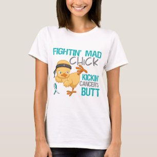Fightin Chick Cervical Cancer T-Shirt