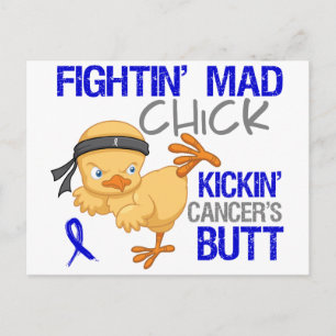 Fightin Chick Colon Cancer Postcard