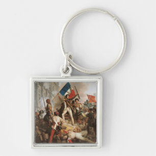 Fighting at the Hotel de Ville Key Ring