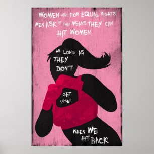 Fighting Back Feminist Poster