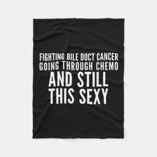 Fighting Bile Duct Cancer Going Through Chemo Stil Fleece Blanket