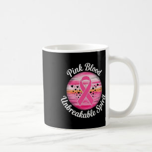 Fighting Breast Cancer Mum Girls Women. Breast Can Coffee Mug