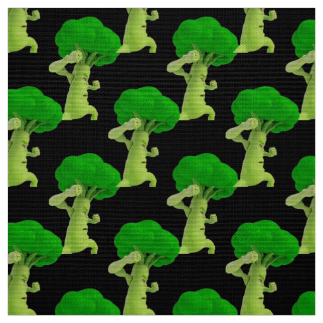 Fighting Broccoli Boxing Fabric (Swatch)