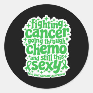 Fighting Cancer Chemo Still Y Bile Duct Cancer Awa Classic Round Sticker