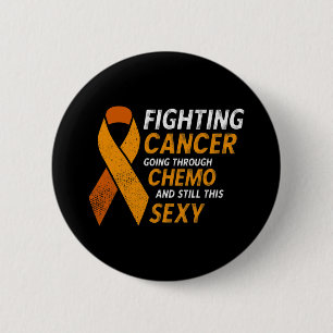 Fighting cancer leukaemia blood cancer awareness 6 cm round badge