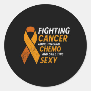 Fighting Cancer Leukaemia Blood Cancer Awareness Classic Round Sticker