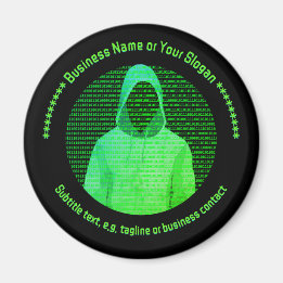 Fighting Digital Crime - Cyber Hacker Custom Text Magnet