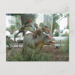 Fighting Dinosaur Postcard