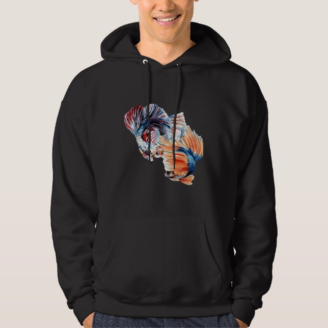 Fighting Fish Betta Fish Fighting Hoodie (Front)