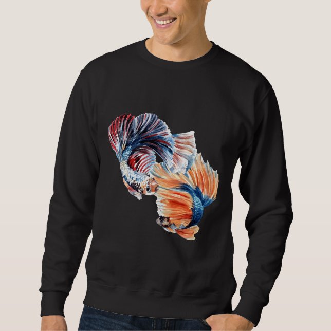 Fighting Fish Betta Fish Fighting Sweatshirt (Front)