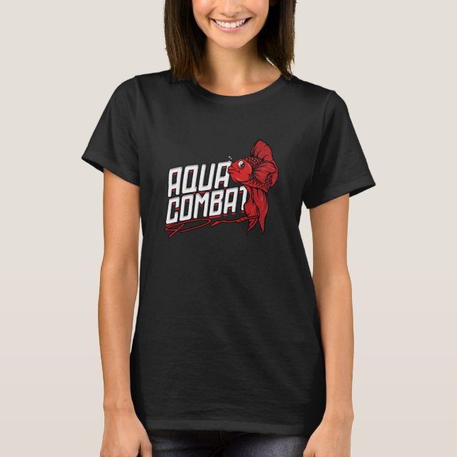 Fighting Fish Siamese Aqua Combat T-Shirt (Front)