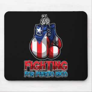 Fighting For Puerto Rico - Puerto Rican Flag - Box Mouse Pad
