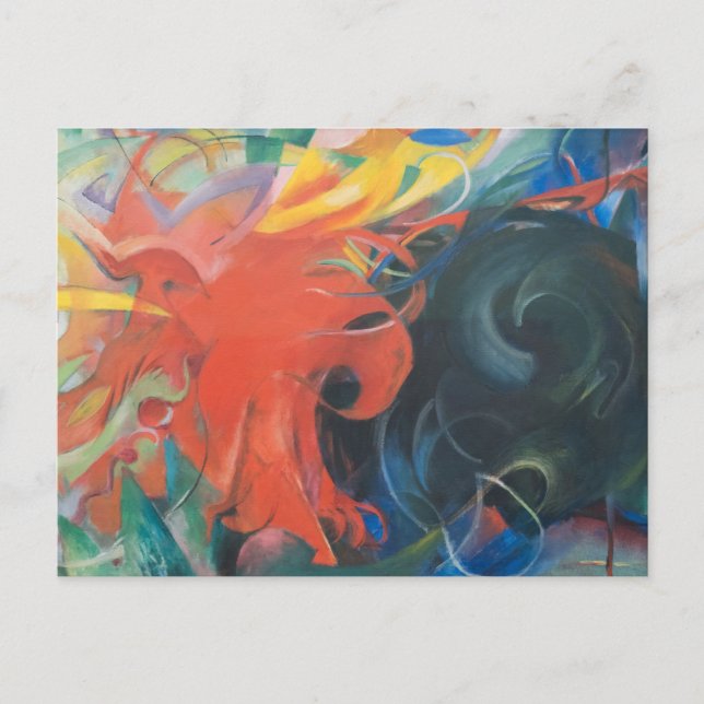 Fighting Forms (1914) by Franz Marc Postcard (Front)