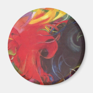Fighting Forms by Franz Marc, Vintage Fine Art Magnet