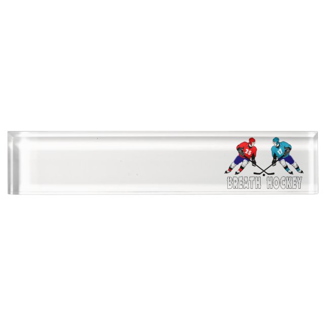 Fighting hockey players nameplate (Front)