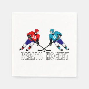 Fighting hockey players napkin