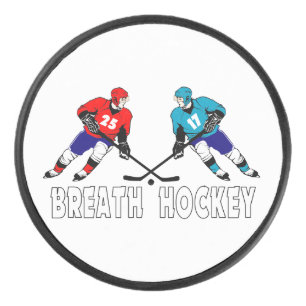 Fighting hockey players puck