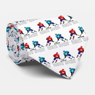 Fighting hockey players tie