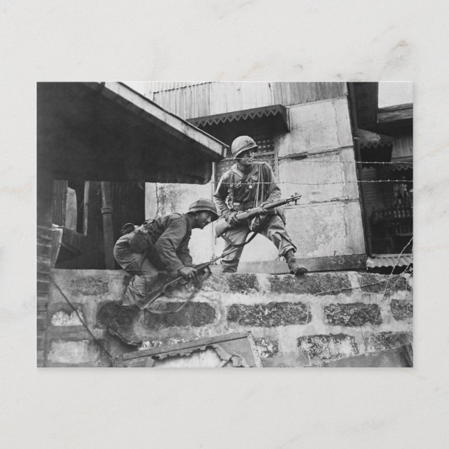 Fighting in Manila Postcard (Front)