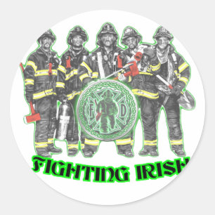 FIGHTING IRISH-1 CLASSIC ROUND STICKER