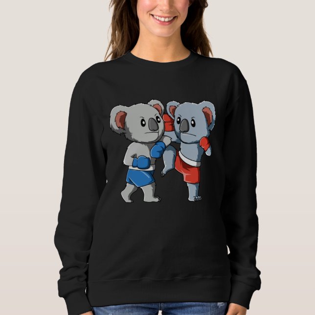 Fighting Koala  Muay Thai  Nak Muay Kickboxing Sweatshirt (Front)