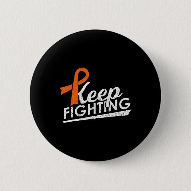 Fighting Leukaemia Multiple Sclerosis Warrior Awar 6 Cm Round Badge (Front)