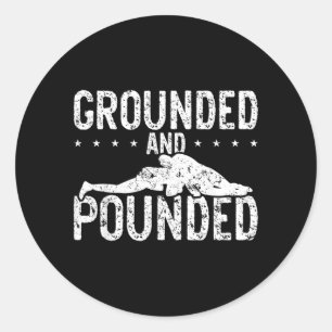 Fighting Mixed Martial Arts Mma Brazilian Jiu Classic Round Sticker