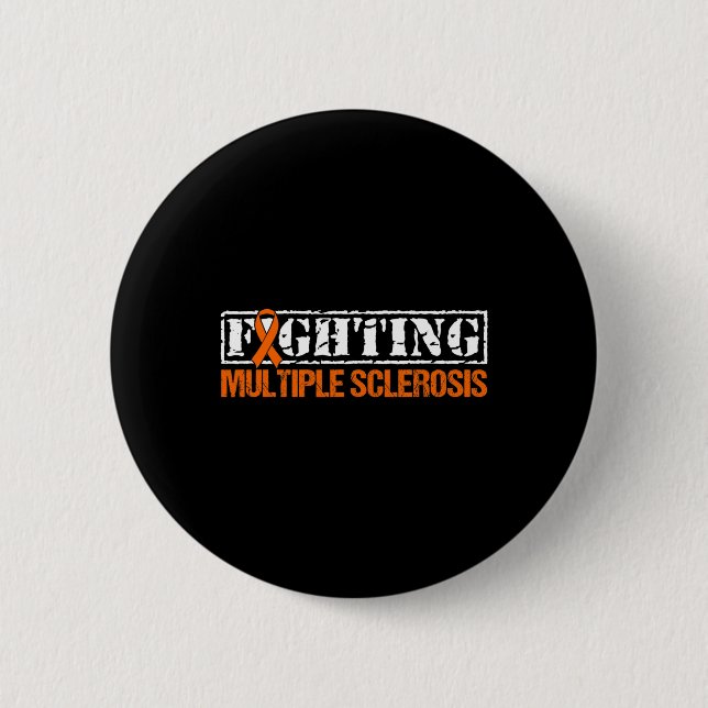 Fighting Ms Multiple Sclerosis Awareness 1  6 Cm Round Badge (Front)