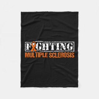 Fighting Ms Multiple Sclerosis Awareness 1  Fleece Blanket