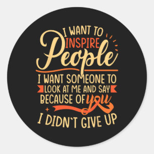 Fighting Multiple Sclerosis Warrior Classic Round Sticker