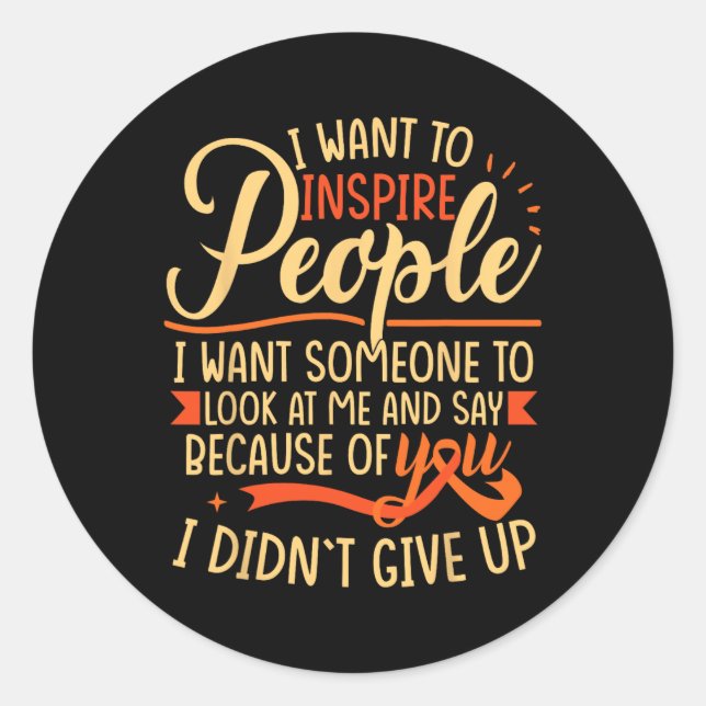Fighting Multiple Sclerosis Warrior  Classic Round Sticker (Front)