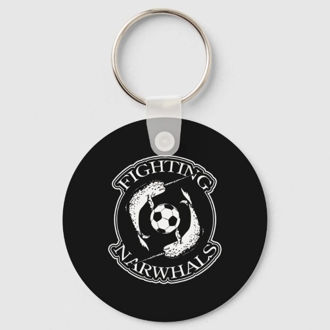 Fighting Narwhals Soccer  Key Ring (Front)