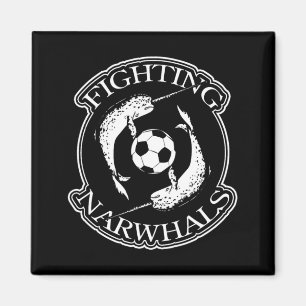 Fighting Narwhals Soccer T Shirt  Magnet