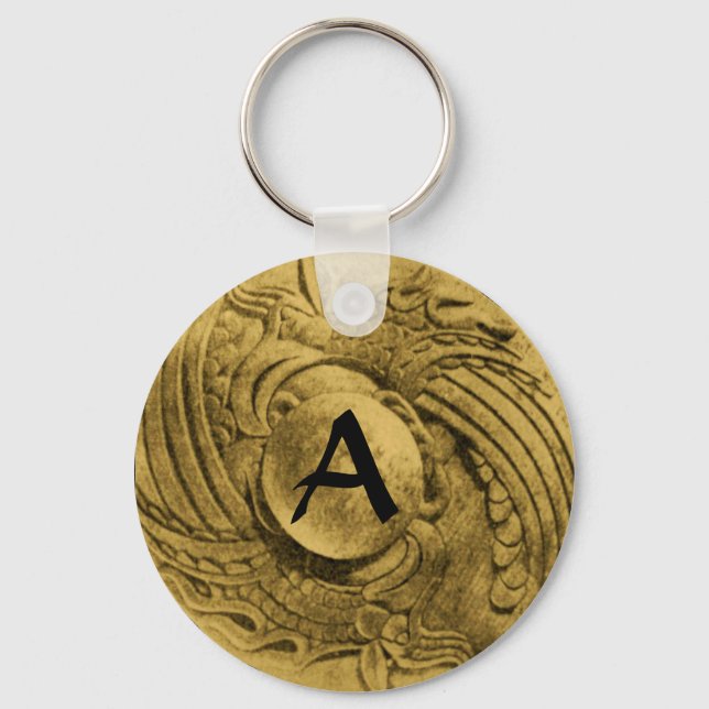 FIGHTING OF GRYPHONS MONOGRAM KEY RING (Front)
