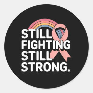 Fighting Strong 2026 Breast Cancer Awareness Classic Round Sticker