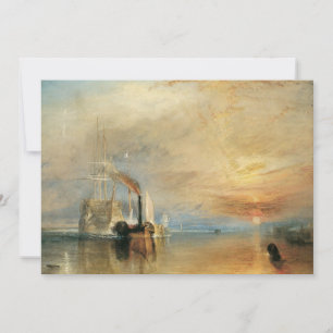Fighting Temeraire by Joseph Turner, Maritime Art Invitation