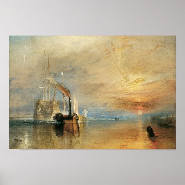 Fighting Temeraire by Joseph Turner, Maritime Art Poster (Front)
