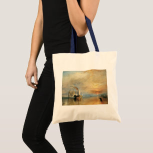 Fighting Temeraire by Joseph Turner, Maritime Art Tote Bag