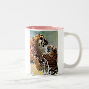 FIGHTING TIGERS Two-Tone COFFEE MUG
