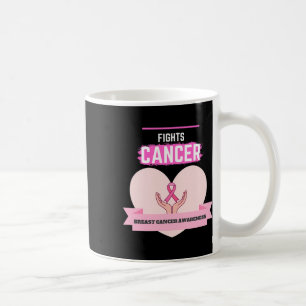 Fights Cancer Pink Ribbon Breast Cancer Awareness  Coffee Mug