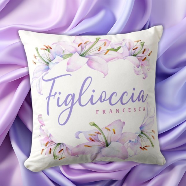 Figlioccia Personalised Italian Goddaughter Gift Cushion (Creator Uploaded)