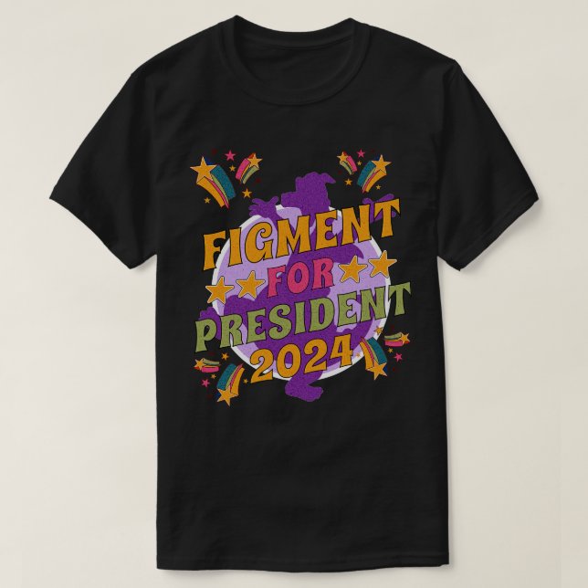 Figment For 2024 world showcase Theme Park Distres T-Shirt (Design Front)