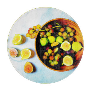 "Figs And Grapes Fruits" Cute Photo. Buy Now Cutting Board