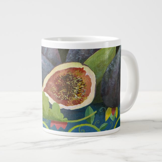 Figs on black 2014 large coffee mug (Front Right)