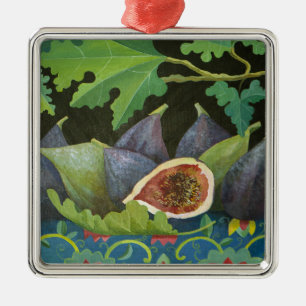 Figs on black 2014 metal ornament