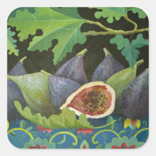 Figs on black 2014 square sticker