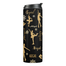 "Figue Skating" golden personalised silhouttes Mug